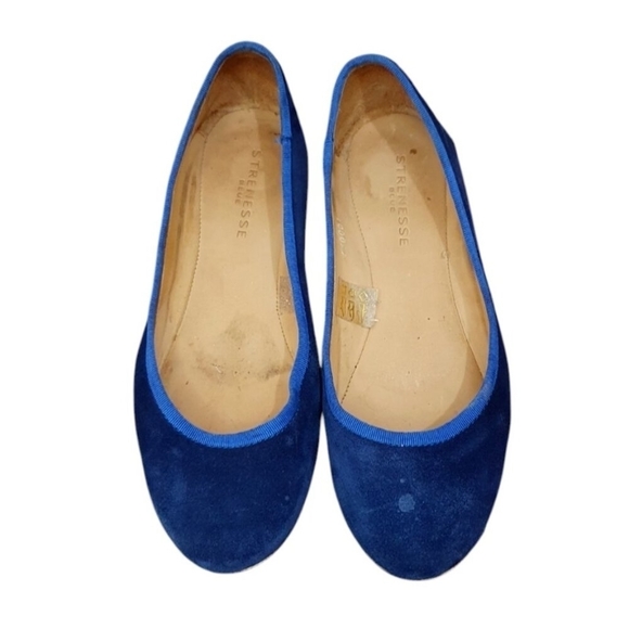 Strenesse Women's Blue Suede flats Size EU 38/ US 7.5 - Picture 4 of 10